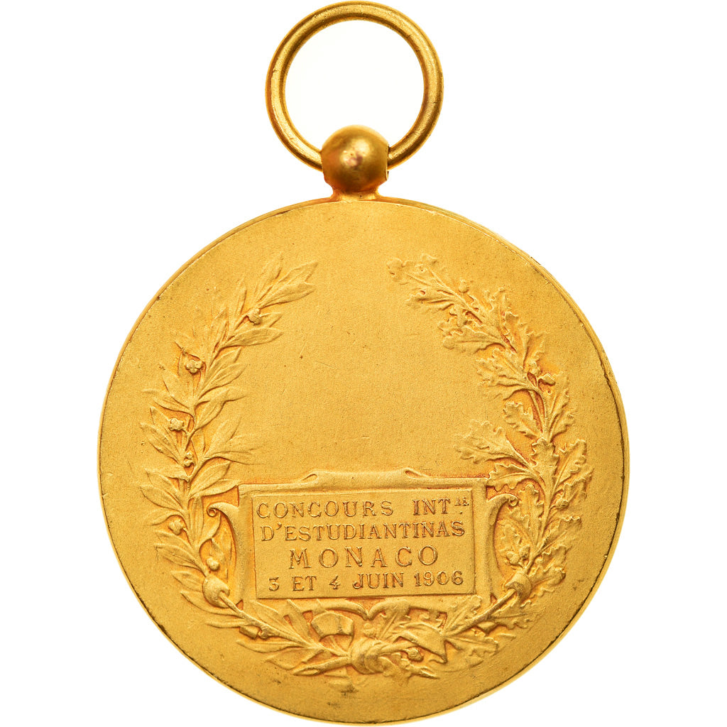 Monaco, Medal, Concours International d'Estudiantinas, 1906, Rasumny, AU(55-58)