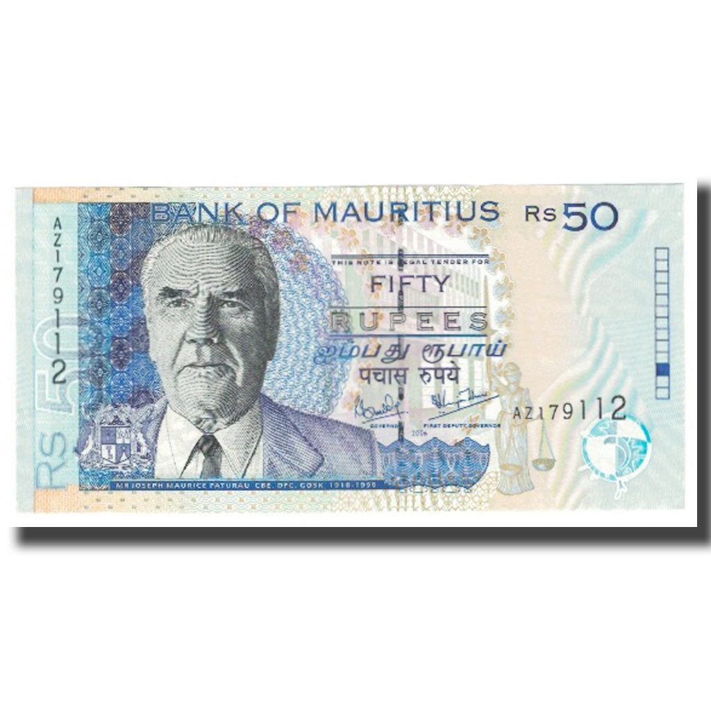 Billete, 50 Rupees, 2001, Mauricio, KM:50b, UNC