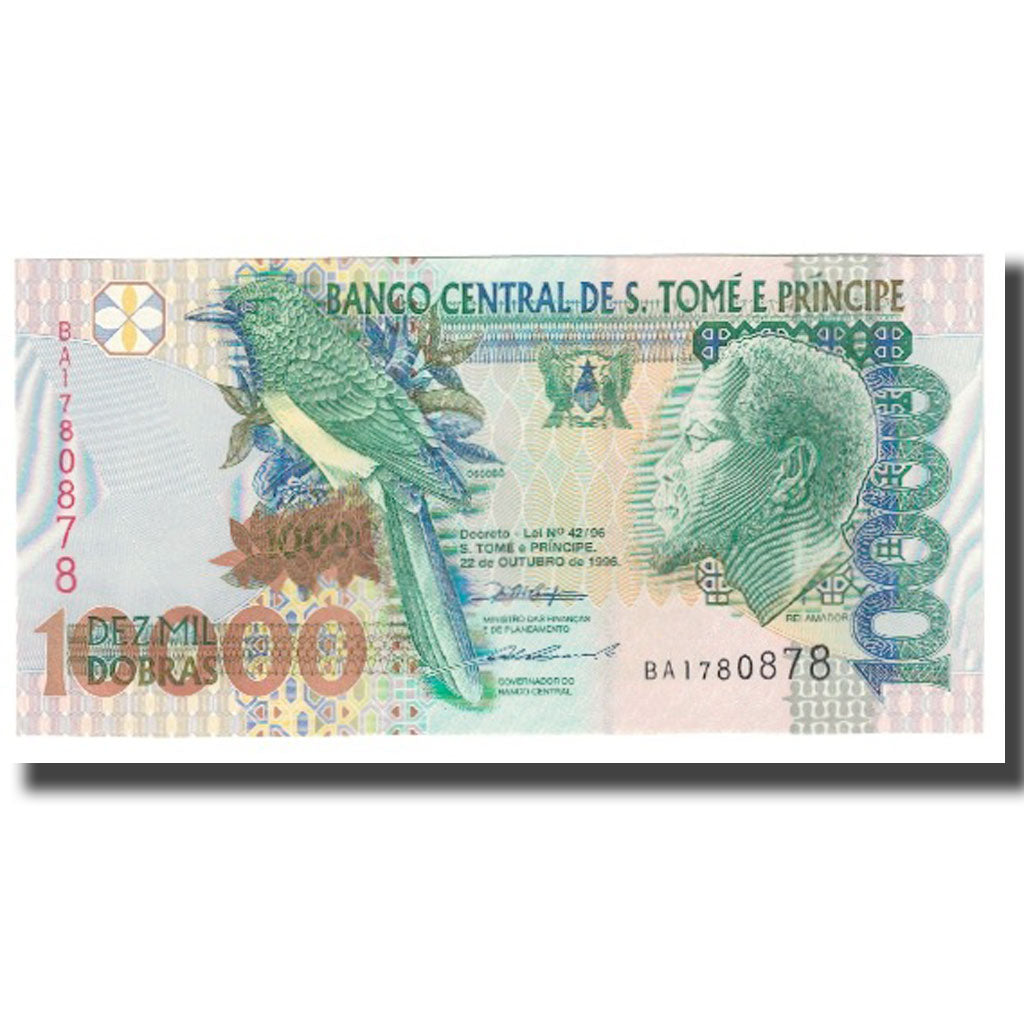 Nota, São Tomé e Príncipe, 10,000 Dobras, 1996, 1996-10-22, KM:66a