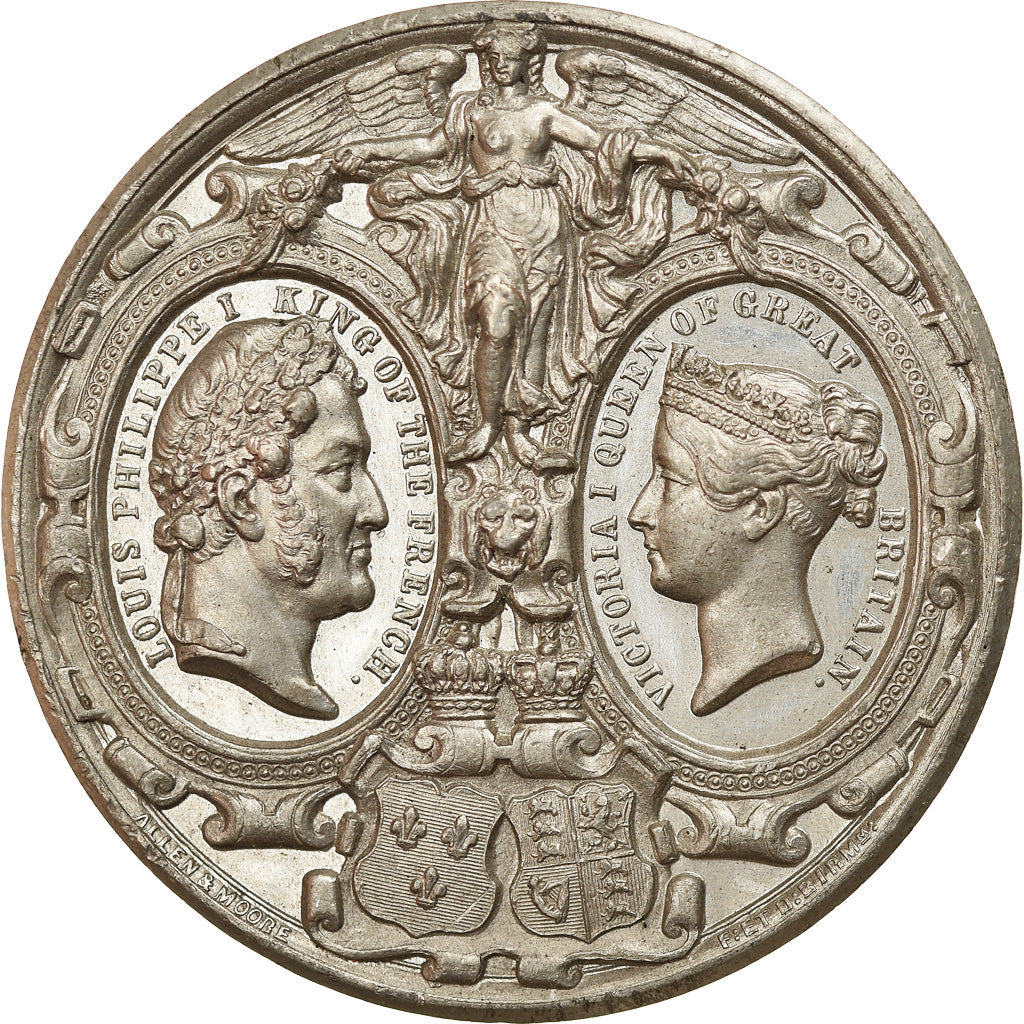 Reino Unido, Medal, Visit of louis Philippe to Victoria, História, 1844, Allen