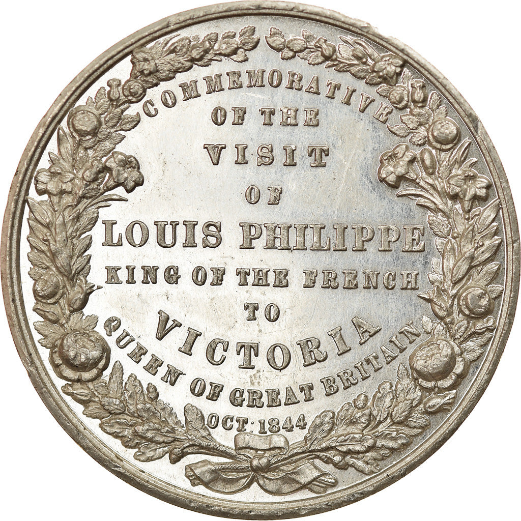 Reino Unido, Medal, Visit of louis Philippe to Victoria, História, 1844, Allen