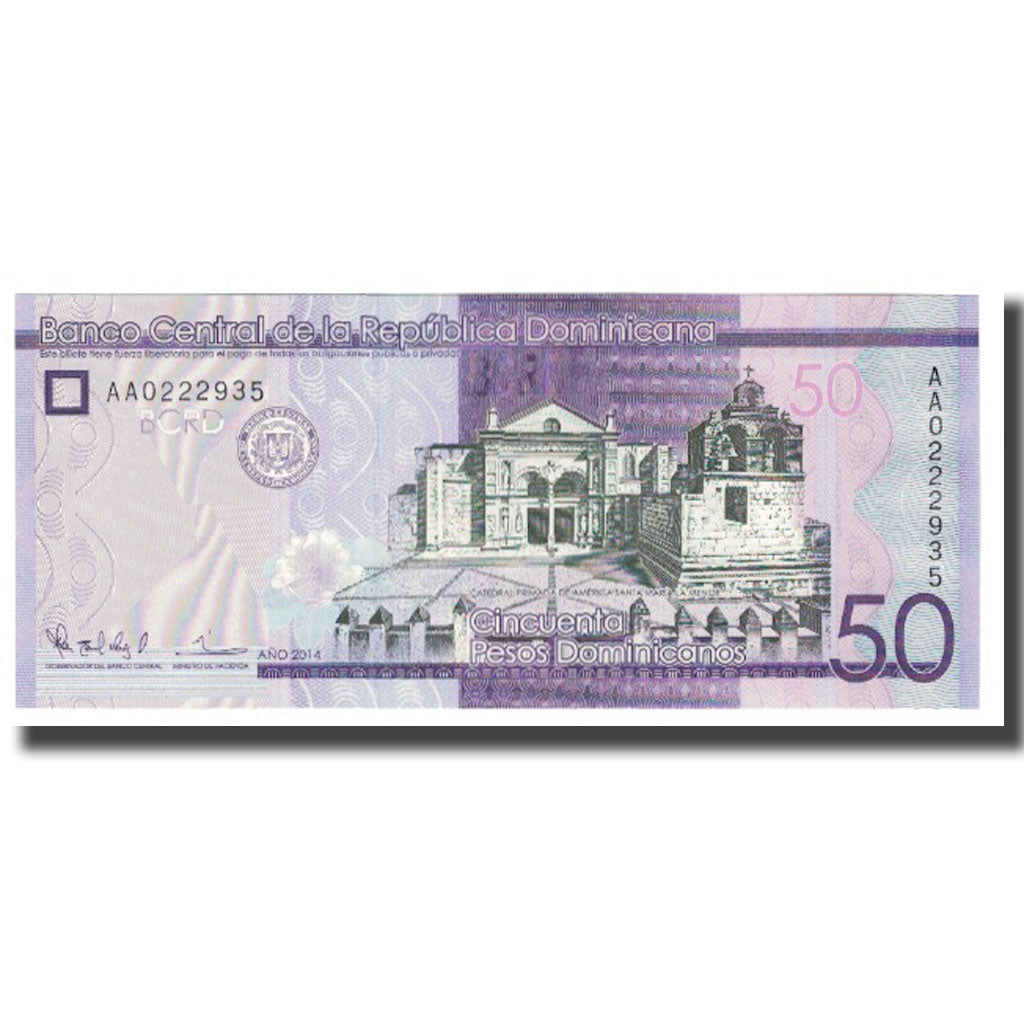 Billete, 50 Pesos Dominicanos, 2014, República Dominicana, UNC