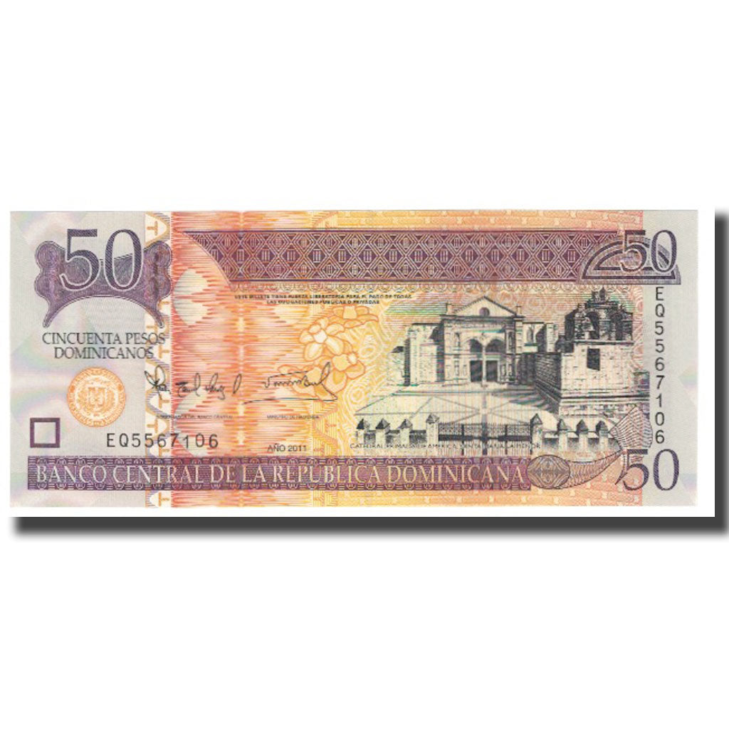 Banknote, Dominican Republic, 50 Pesos Dominicanos, 2011, KM:183a, UNC(65-70)