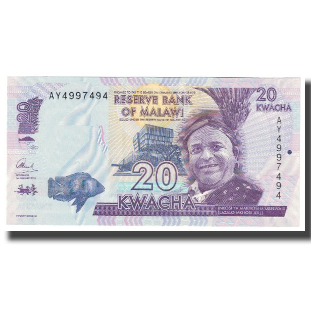 Nota, Maláui, 20 Kwacha, 2015, 2015-01-01, KM:57, UNC(65-70)