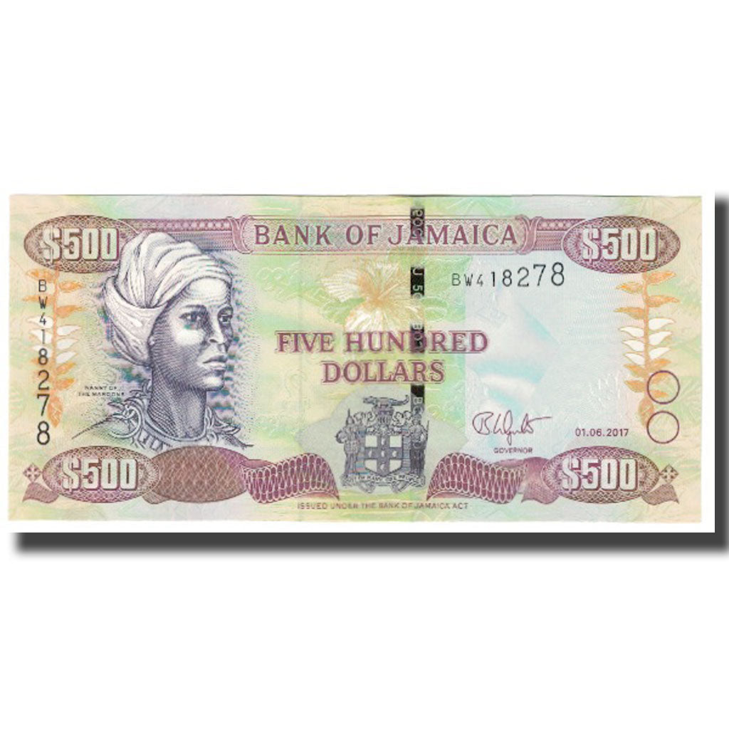Nota, Jamaica, 500 Dollars, 2017, 2017-06-01, KM:91, UNC(65-70)