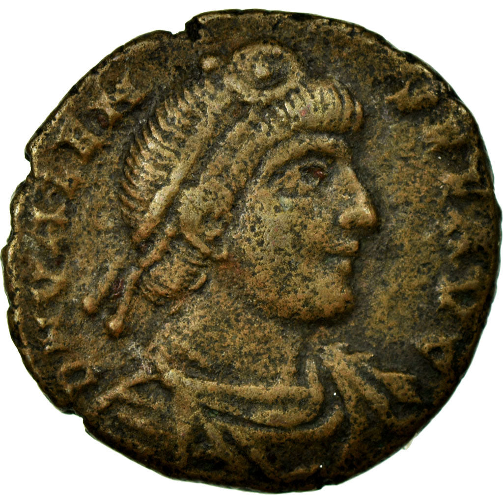 Coin, Valens, Nummus, Roma, AU(50-53), Copper, Cohen:47