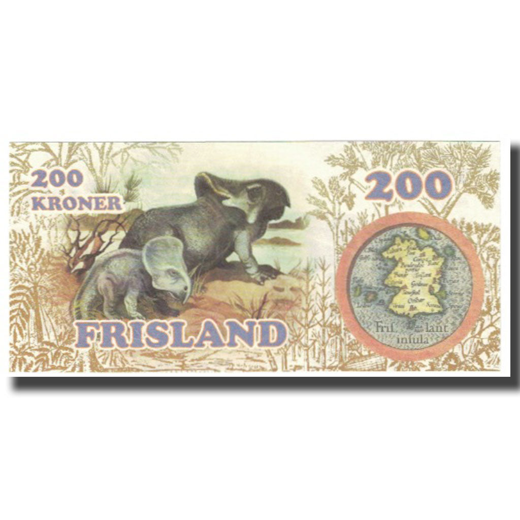 Nota, Países Baixos, 200 Kroner, UNC(65-70)
