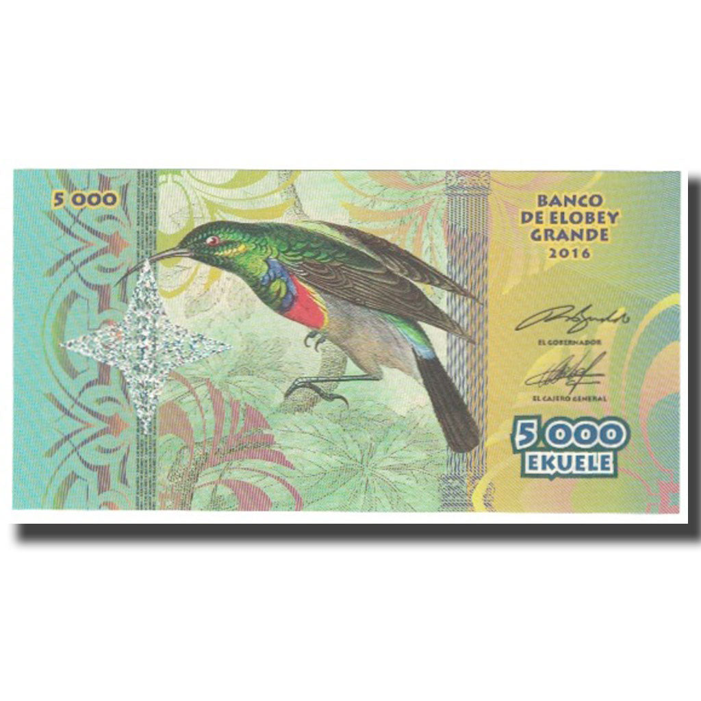 Biljet, Equatoriaal Guinea, Ekuele, 2016, NIEUW