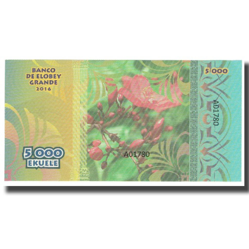 Biljet, Equatoriaal Guinea, Ekuele, 2016, NIEUW