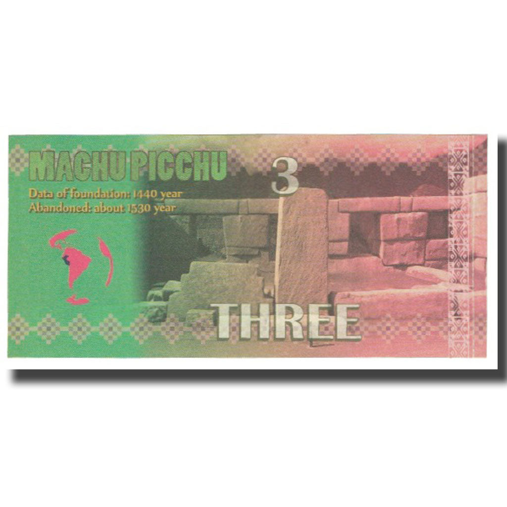 Billet, Pérou, 3 Sols, NEUF