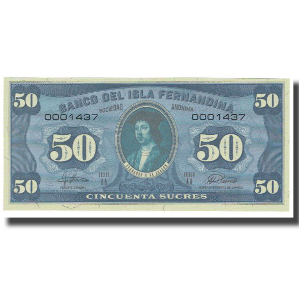 Banknot, Ekwador, 50 Sucres, UNC(65-70)