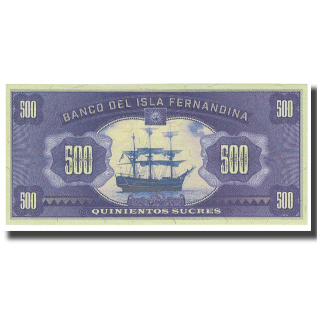 Nota, Equador, 500 Sucres, UNC(65-70)