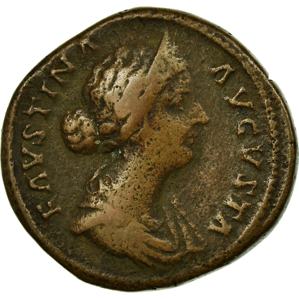 Coin, Faustina II, Sestertius, Roma, EF(40-45), Copper, Cohen:222