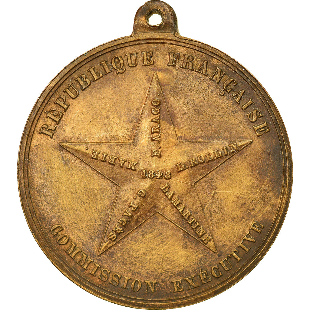 France, Jeton, IIe République, la Pentarchie, History, 1848, SUP, Laiton