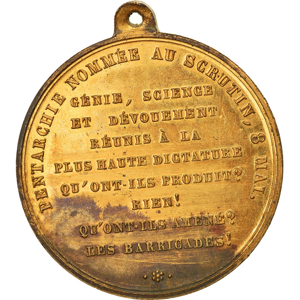 France, Jeton, IIe République, la Pentarchie, History, 1848, SUP, Laiton