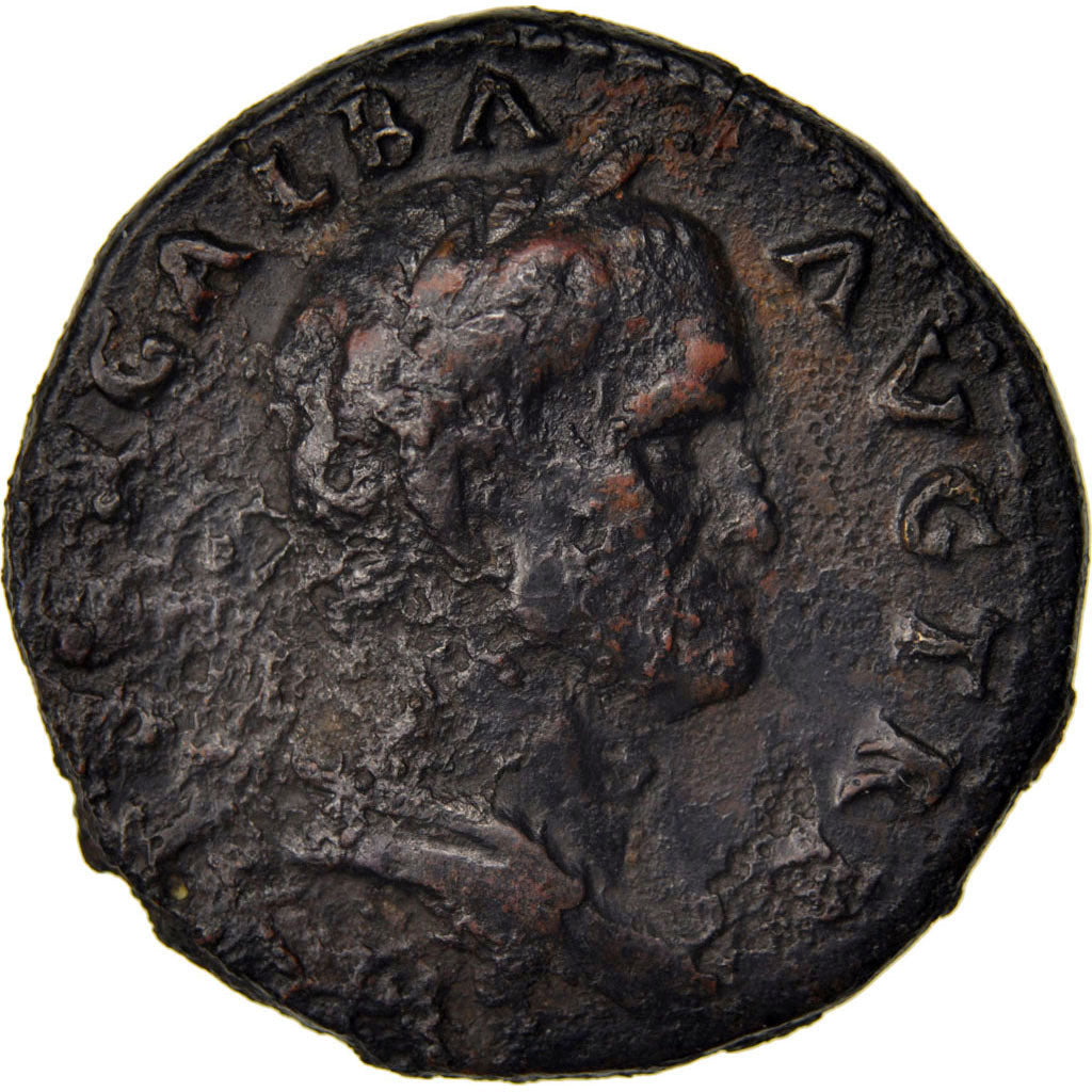 Galba, Sestertius, Roma, VF(30-35), Copper, Cohen #298, 13.50