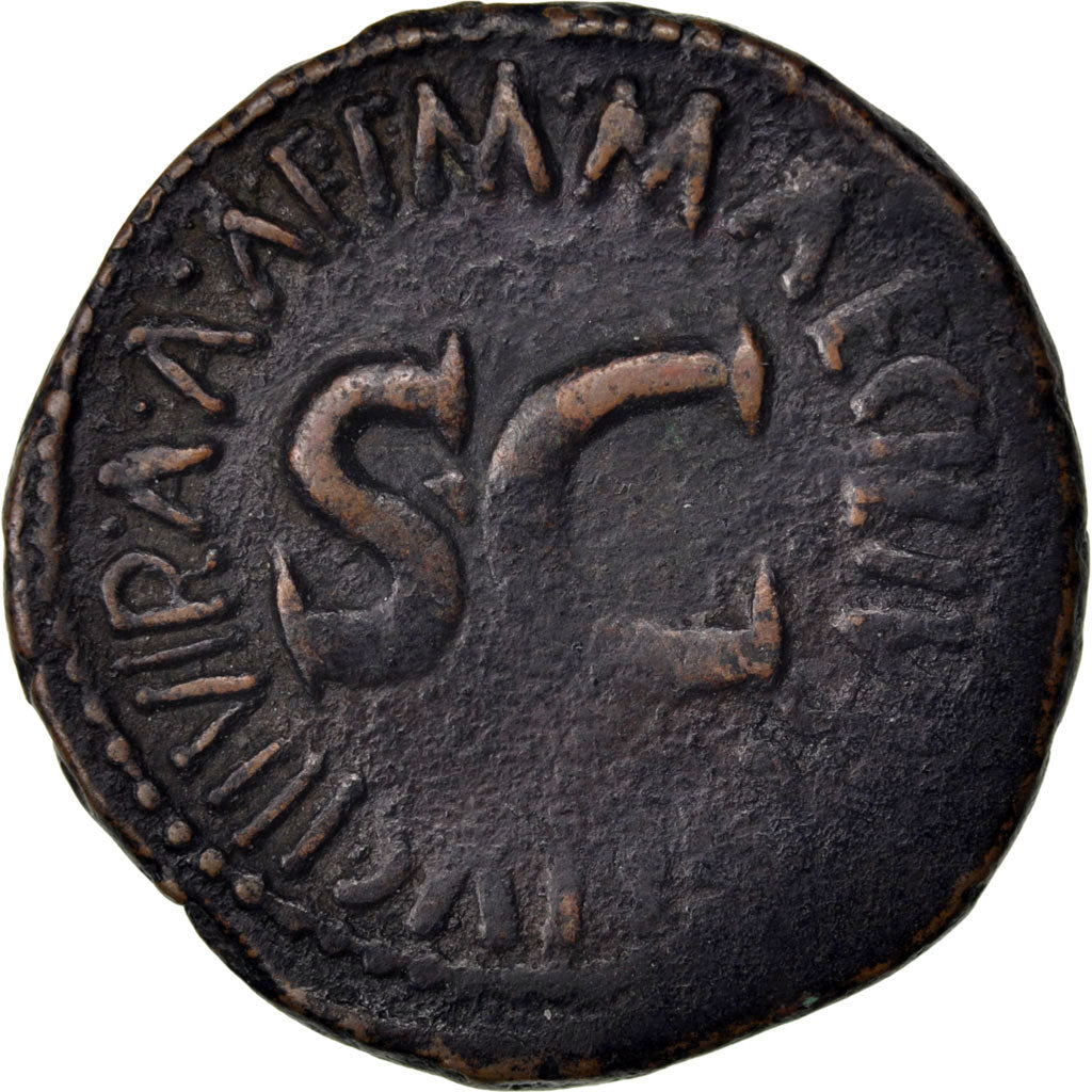 Augustus, As, Roma, AU(50-53), Copper, Cohen #448, 10.10