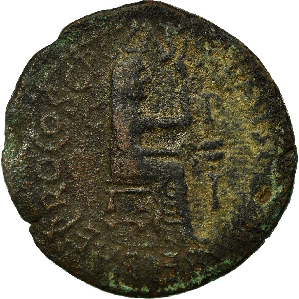 Coin, Tiberius, Dupondius, Roma, VF(30-35), Copper, Cohen:218