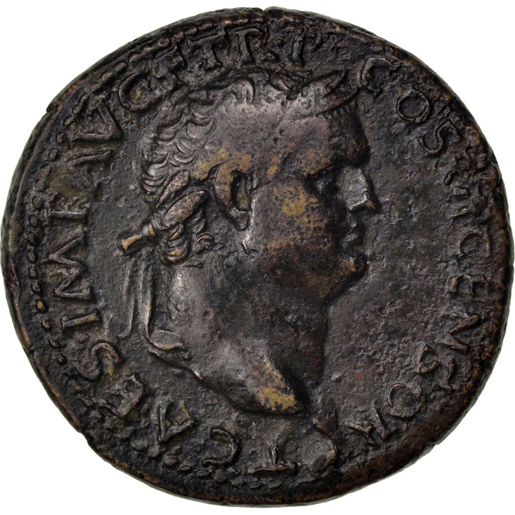 Titus, As, Roma, EF(40-45), Copper, Cohen #129, 13.10