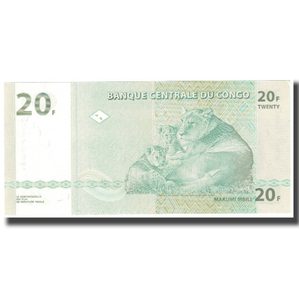 Banconote, Repubblica del Congo, 20 Francs, 2003, 2003-06-30, FDS