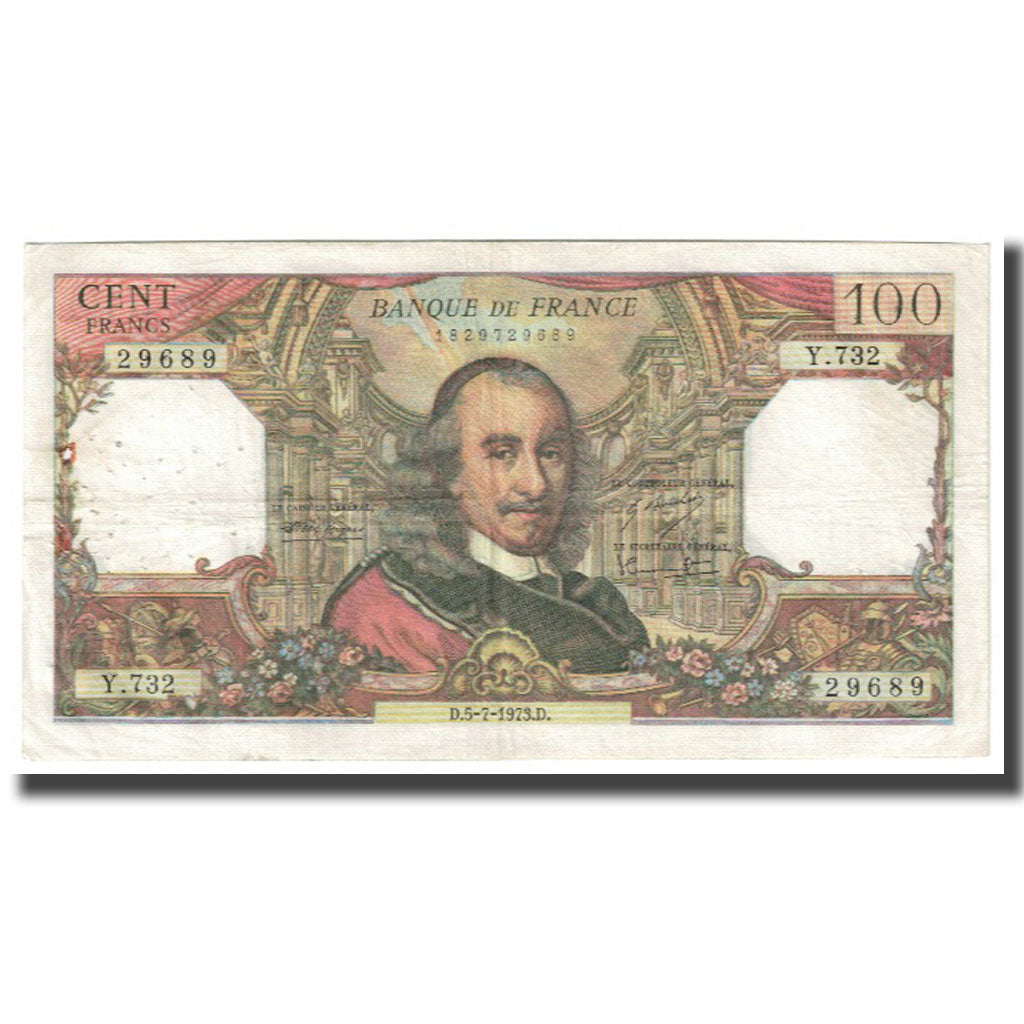 Francia, 100 Francs, Corneille, 1973, R.Tondu-G.Bouchet-H.Morant, 1973-07-05