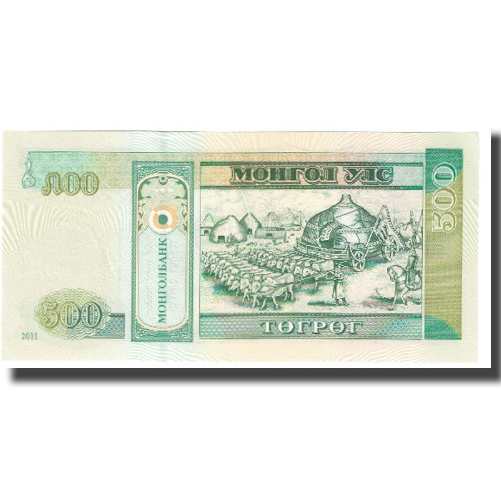 Banknot, Mongolia, 500 Tugrik, 2011, KM:66c, UNC(65-70)