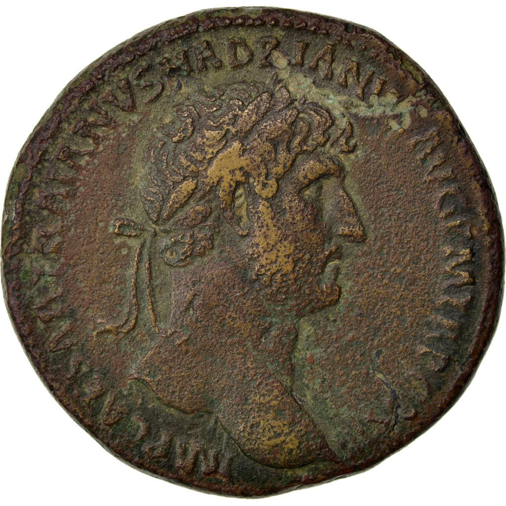 Hadrian, Sestertius, Roma, AU(50-53), Copper, Cohen #948, 25.60