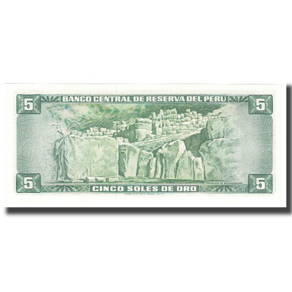 Biljet, Peru, 5 Soles De Oro, 1973, 1973-05-24, KM:99a, NIEUW