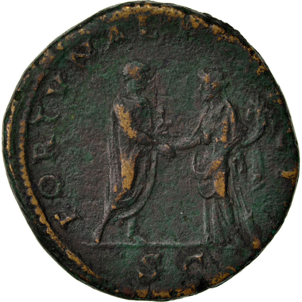 Hadrian, Sestertius, Roma, VF(20-25), Copper, Cohen #788 / 795, 24.40