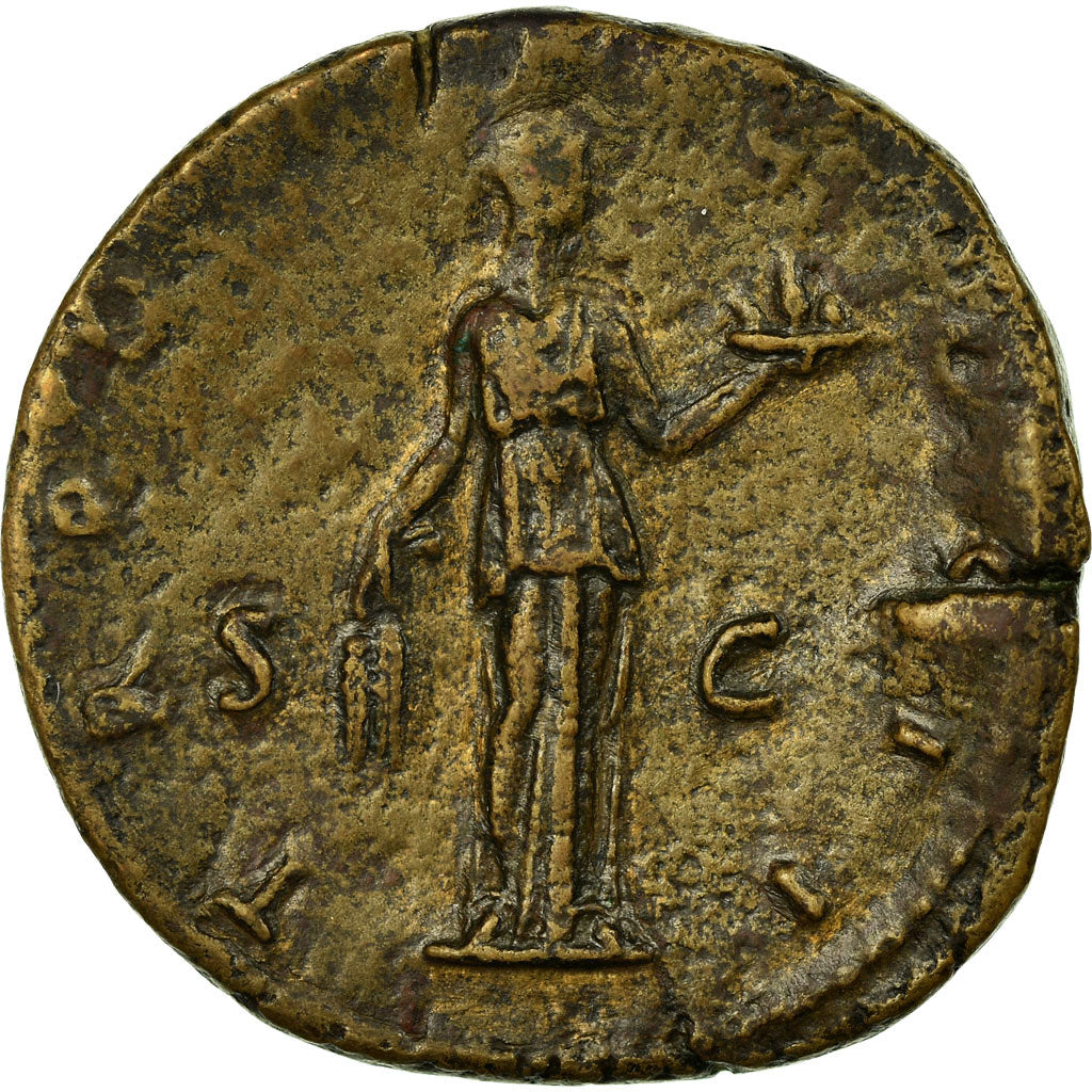 Coin, Antoninus Pius, Sestertius, Roma, EF(40-45), Copper, Cohen:846