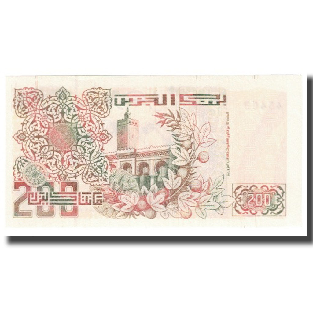 Nota, Argélia, 200 Dinars, KM:138, UNC(65-70)