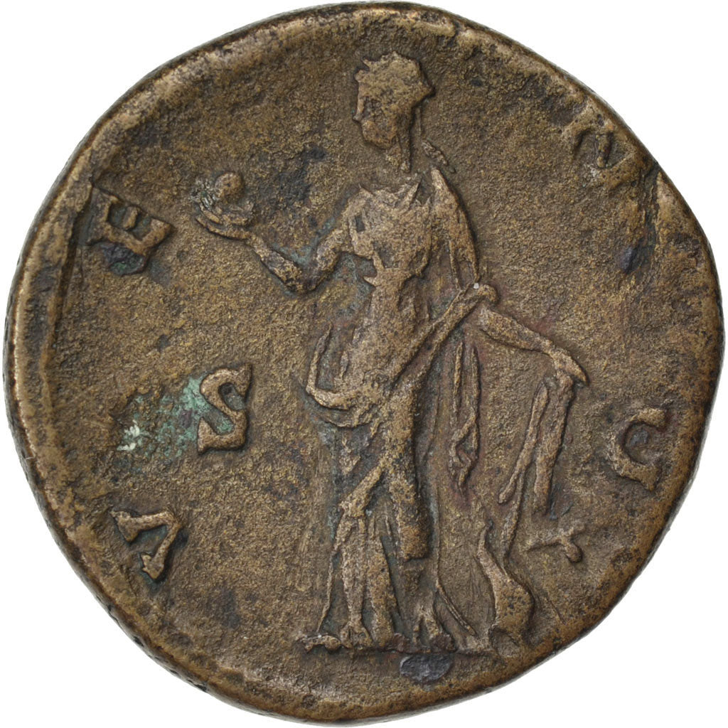 Coin, Faustina II, As, Roma, EF(40-45), Copper, Cohen:269