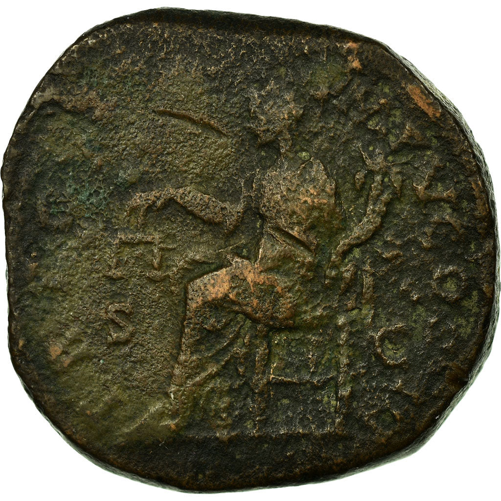 Coin, Lucius Verus, Sestertius, Roma, VF(30-35), Copper, Cohen:214