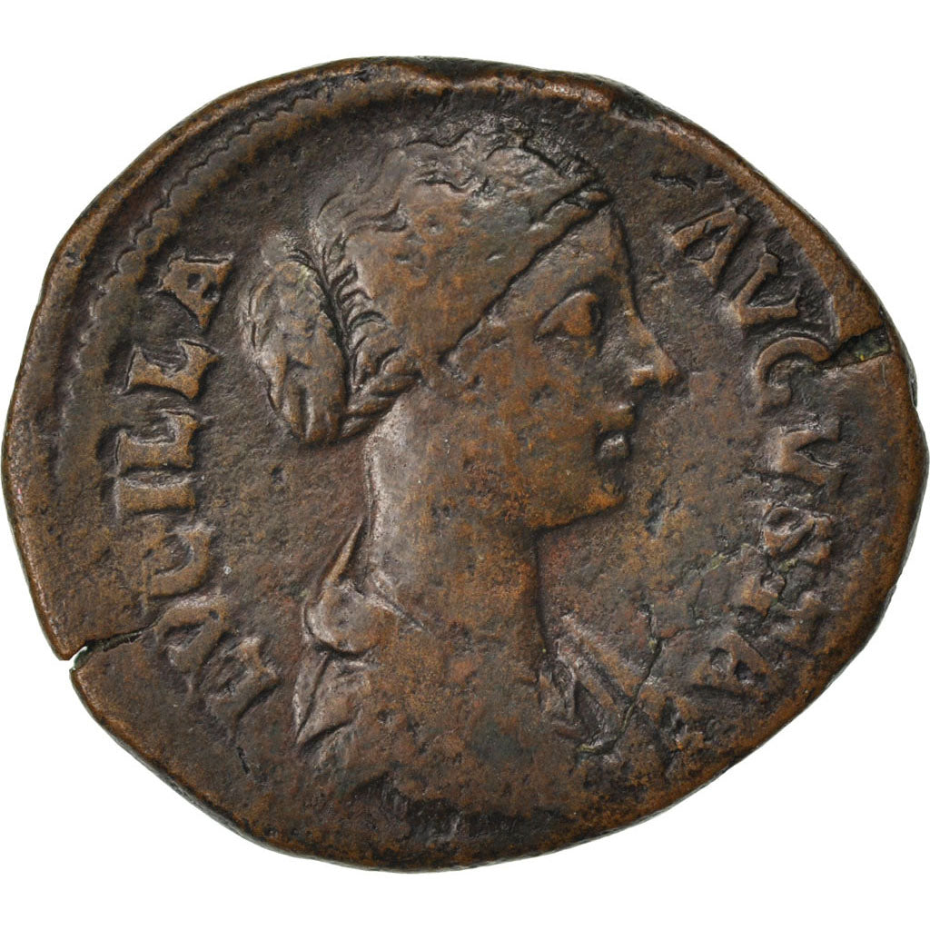 Lucilla, Sestertius, Roma, VF(30-35), Copper, Cohen #35, 21.90