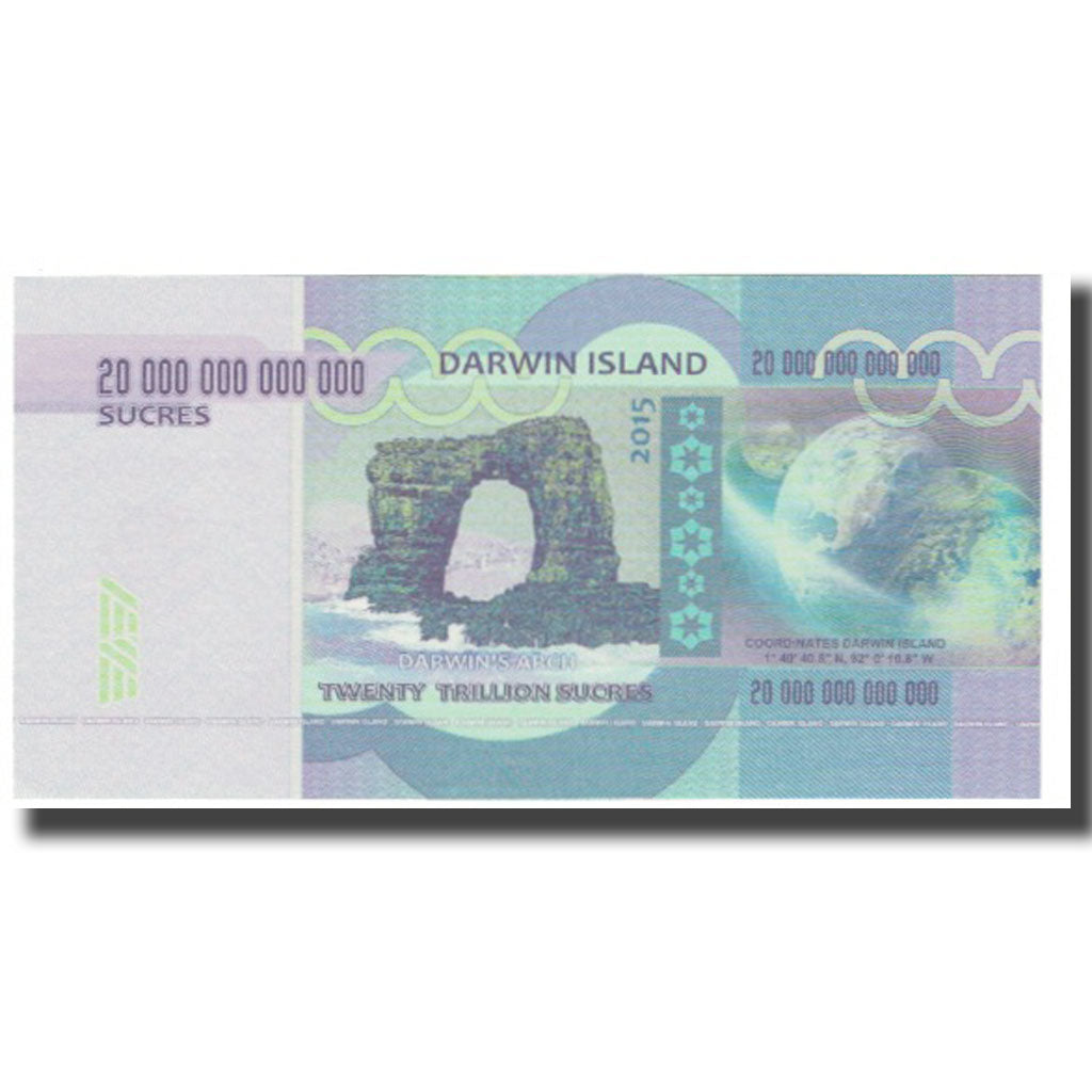 Banconote, Ecuador, 2015, DARWIN ISLAND SUCRES, FDS