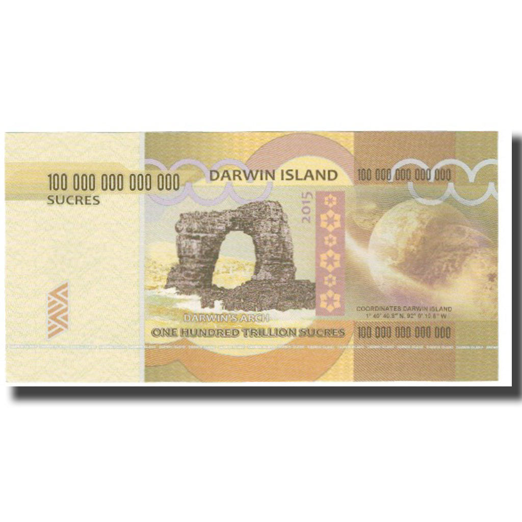 Banknote, Ecuador, 2015, DARWIN ISLAND SUCRES, UNC(65-70)