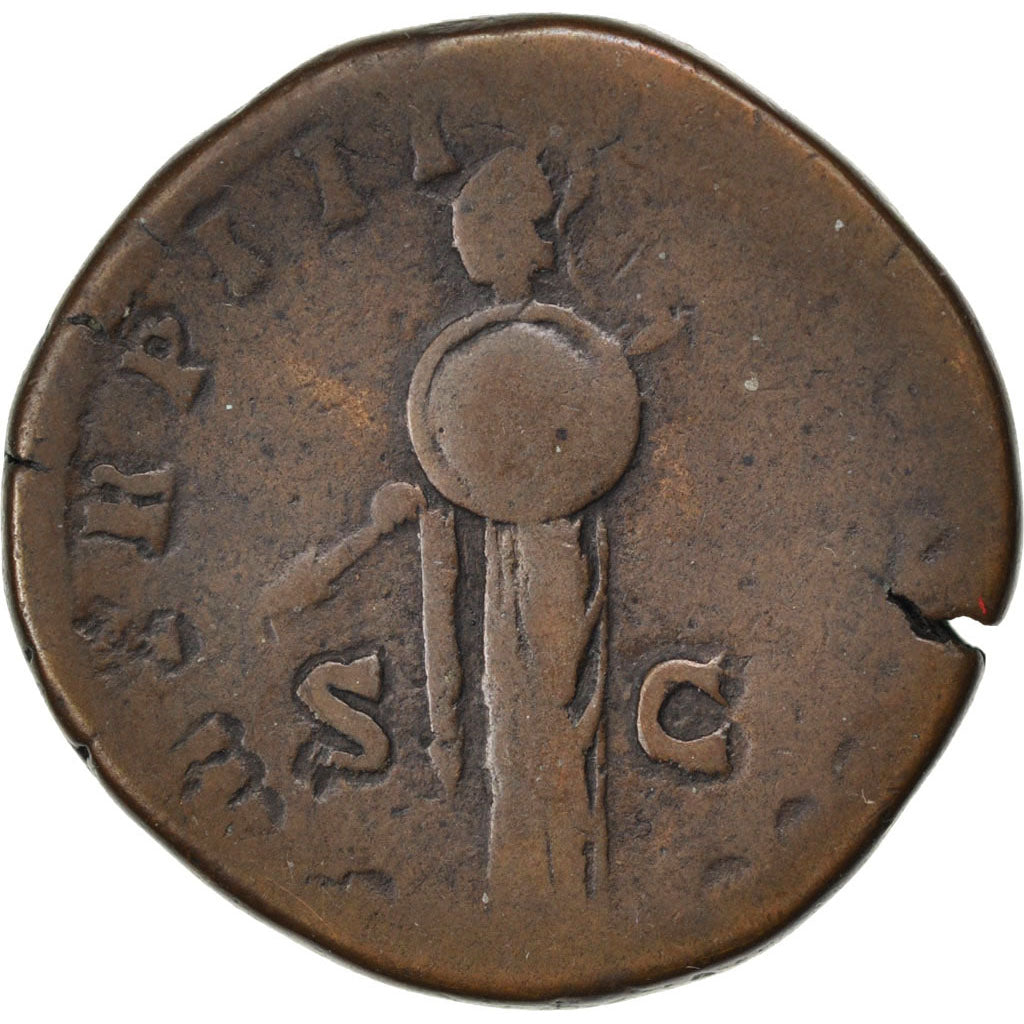 Septimius Severus, As, Roma, VF(30-35), Copper, Cohen #390, 19.10