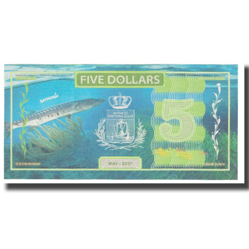 Billete, 5 Dollars, 2017, Estados Unidos, 2017-05, INDIAN OCEAN, UNC