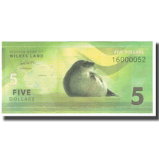 Nota, Austrália, 5 Dollars, 2014, WILKES LAND, UNC(65-70)