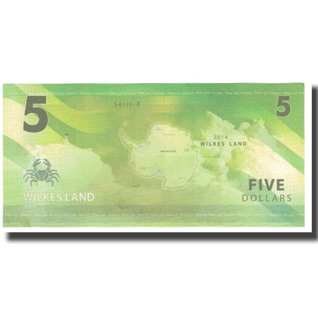 Nota, Austrália, 5 Dollars, 2014, WILKES LAND, UNC(65-70)