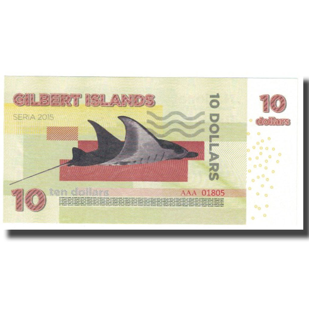 Billet, United Kingdom , 10 Dollars, 2015, GILBERT ISLAND, NEUF