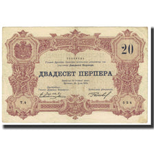 Banknote, Montenegro, 20 Perpera, 1914, 1914-07-25, KM:19, VF(20-25)