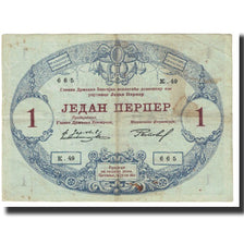 Banknot, Montenegro, 1 Perper, 1914, 1914-07-25, KM:15, EF(40-45)