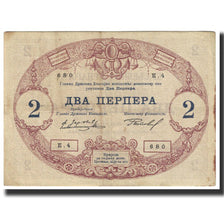 Banknot, Montenegro, 2 Perpera, 1914, 1914-07-25, KM:16, EF(40-45)