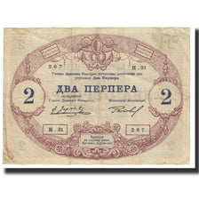 Banknot, Montenegro, 2 Perpera, 1914, 1914-07-25, KM:16, EF(40-45)