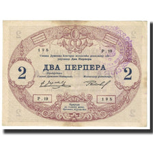 Banknot, Montenegro, 2 Perpera, 1914, 1914-07-25, KM:16, EF(40-45)