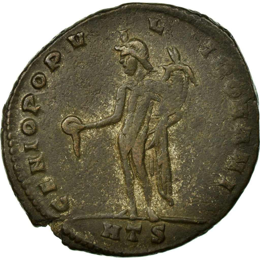 Münze, Constantius I, Follis, Thessalonica, SS+, Kupfer, Cohen:102