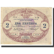 Nota, Montenegro, 2 Perpera, 1914, 1914-07-25, KM:16, EF(40-45)