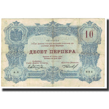 Banknote, Montenegro, 10 Perpera, 1914, 1914-07-25, KM:18, EF(40-45)