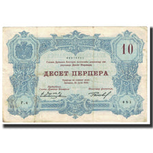 Nota, Montenegro, 10 Perpera, 1914, 1914-07-25, KM:18, VF(20-25)